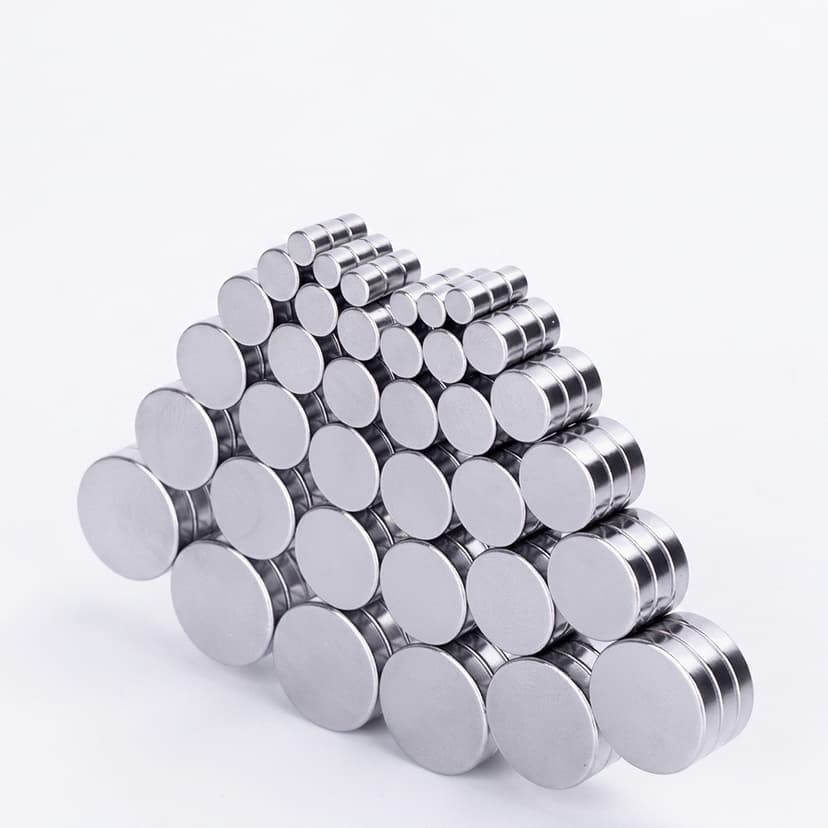 Layered neodymium disc magnets