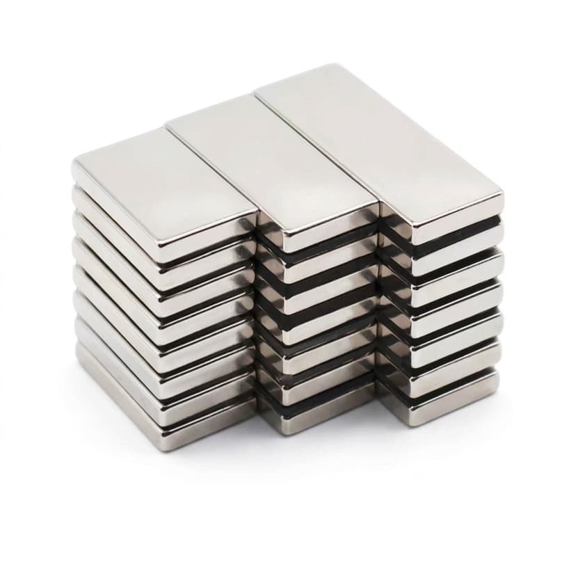 Mixed countersunk, block, and ring NdFeB magnets