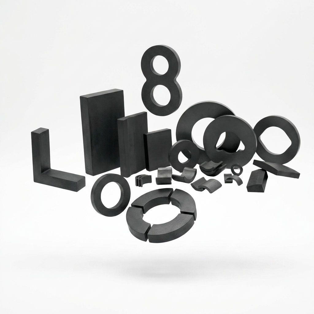 Black epoxy coated custom magnet